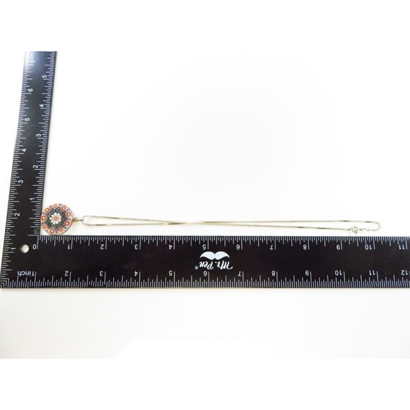 Murano Glass Pendant Necklace with Sterling Silver Chain - 18.5" - Picture 9 of 9